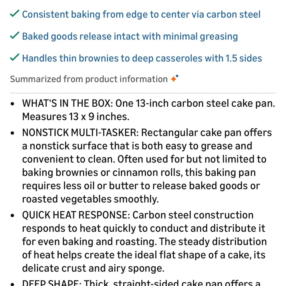 Martha Stewart Teal Nonstick Baking Pan
